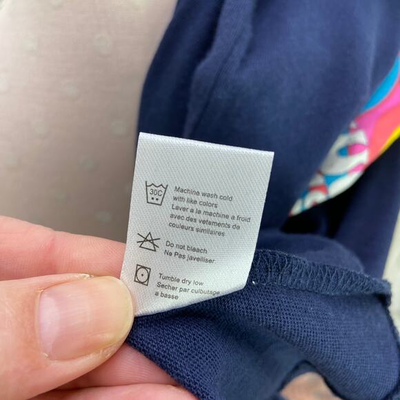 CHASER Woodstock Navy Blue Tee Sz S Retro 60s Short Sleeve Cotton Knit - Picture 6 of 7